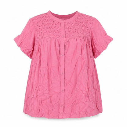Womens UK Size 6 Per Una Pink Basic Button-Up