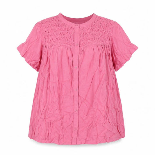Womens UK Size 6 Per Una Pink Basic Button-Up