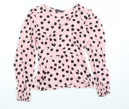 Womens UK Size 6 Marks and Spencer Pink Basic Blouse