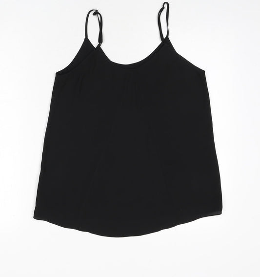 Womens UK Size 8 Oasis Black Camisole Tank