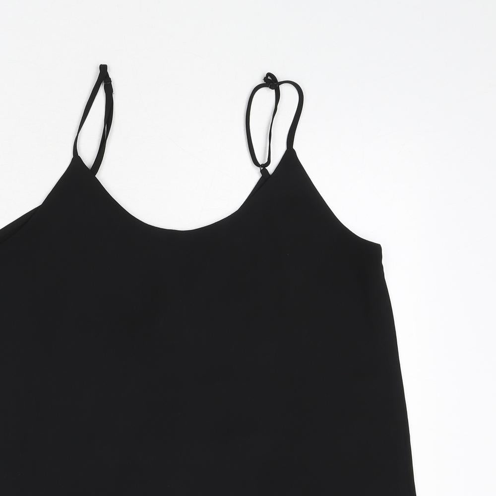Womens UK Size 8 Oasis Black Camisole Tank