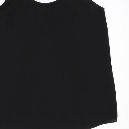 Womens UK Size 8 Oasis Black Camisole Tank