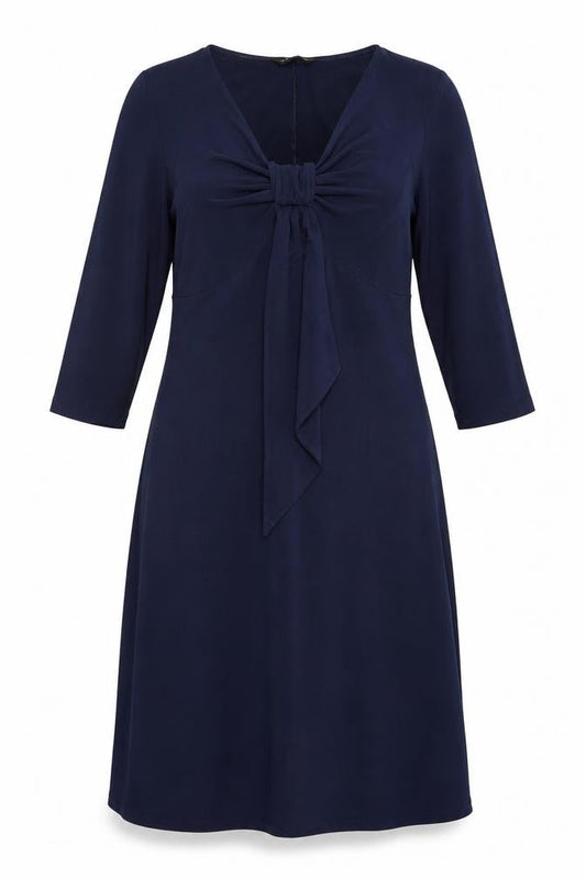 Wardrobe Womens Blue Polyester A-Line Size 12 V-Neck Pullover