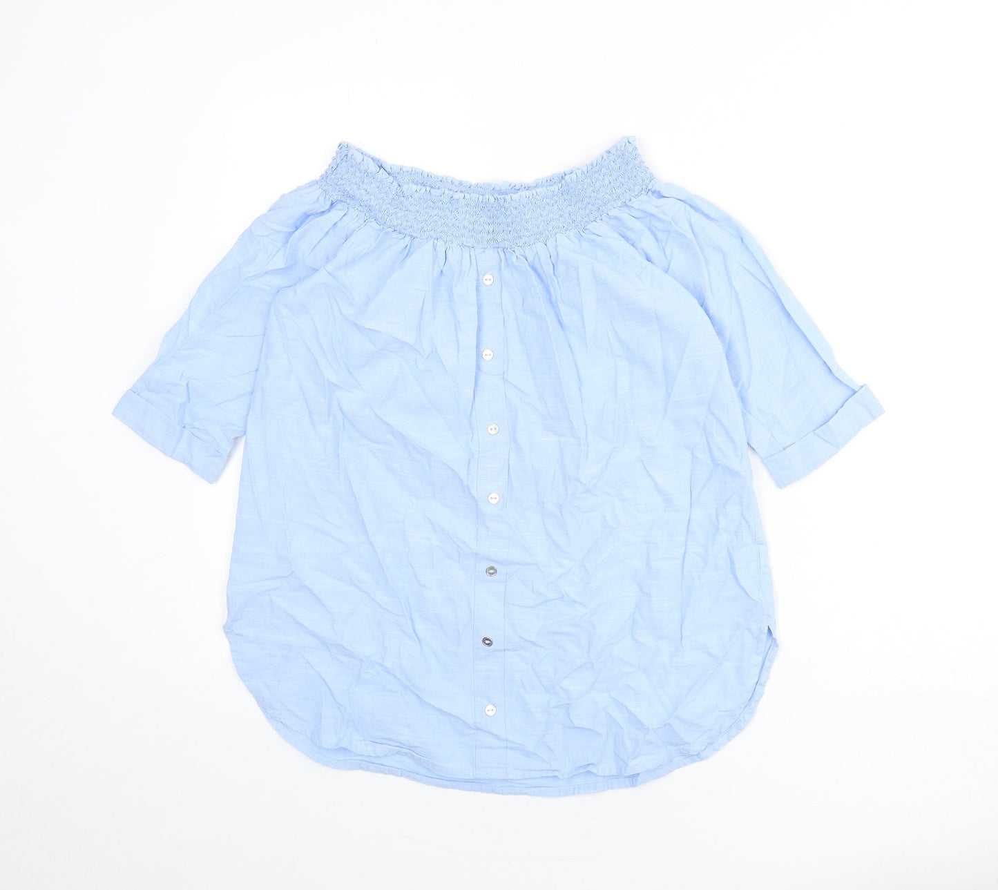 Womens UK Size 12 River Island Blue Basic Blouse