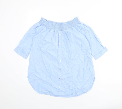 Womens UK Size 12 River Island Blue Basic Blouse