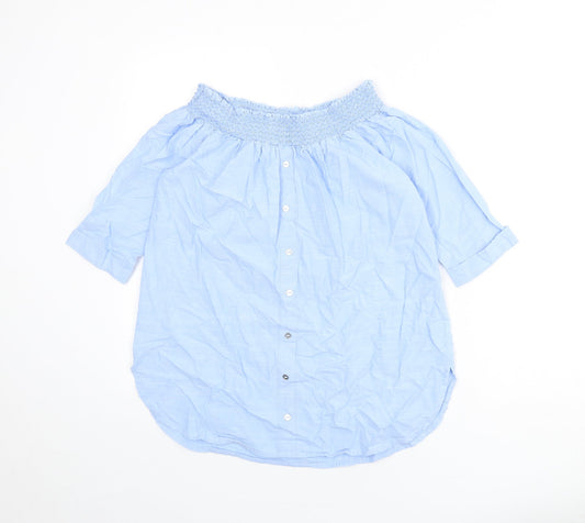 Womens UK Size 12 River Island Blue Basic Blouse