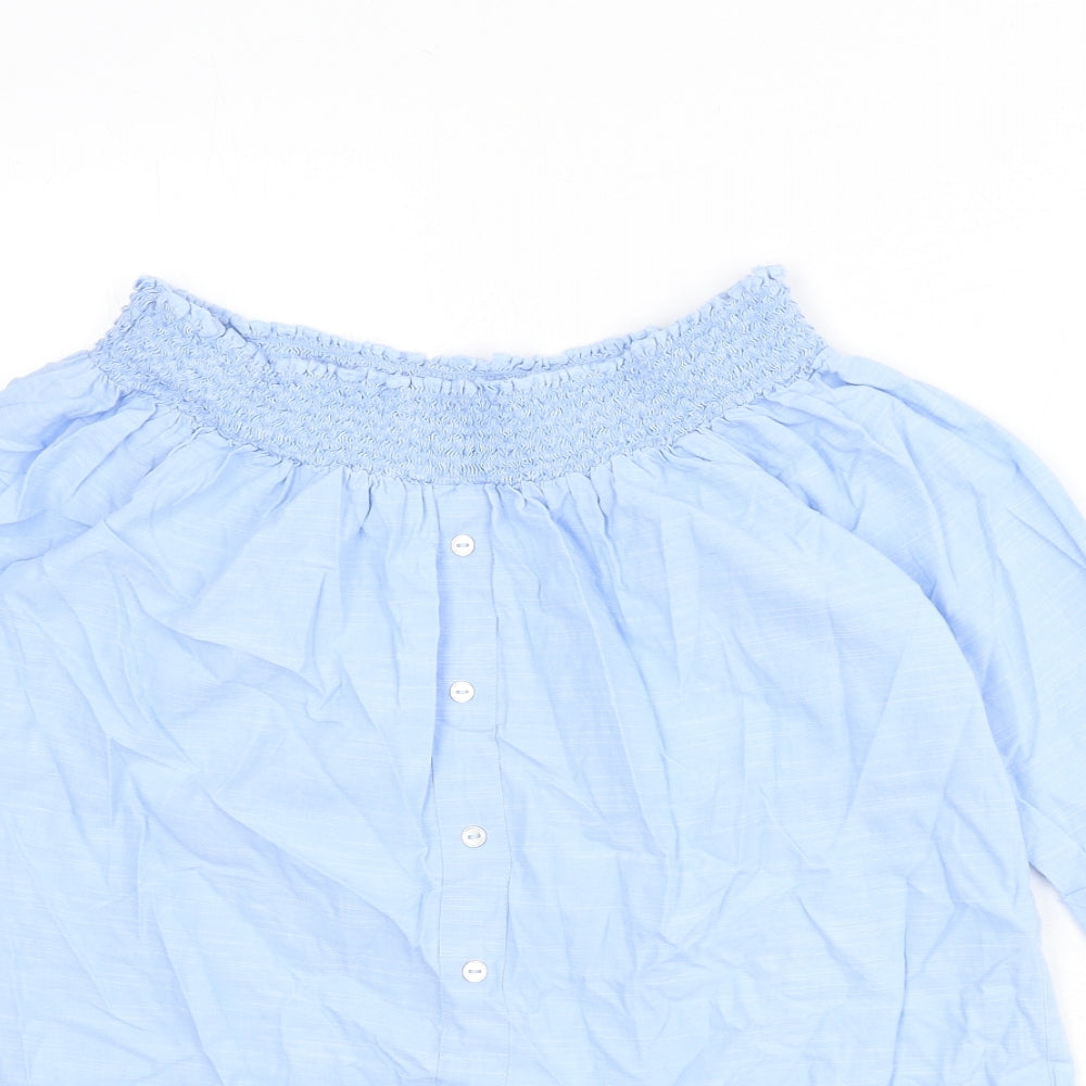 Womens UK Size 12 River Island Blue Basic Blouse