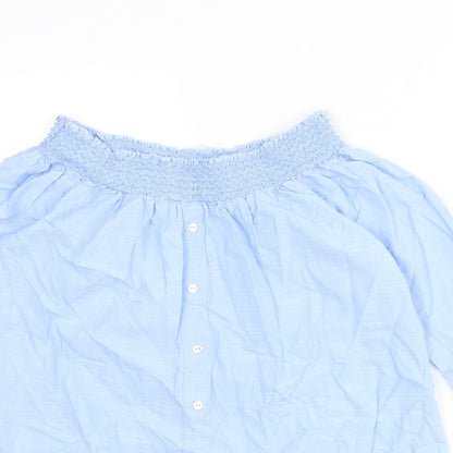 Womens UK Size 12 River Island Blue Basic Blouse