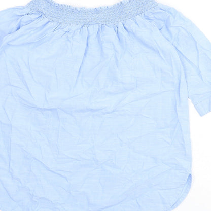 Womens UK Size 12 River Island Blue Basic Blouse