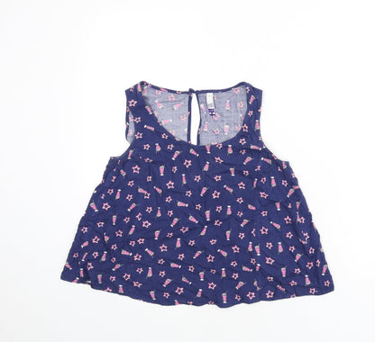 Womens UK Size 6 Henry Holland Blue Cropped Tank