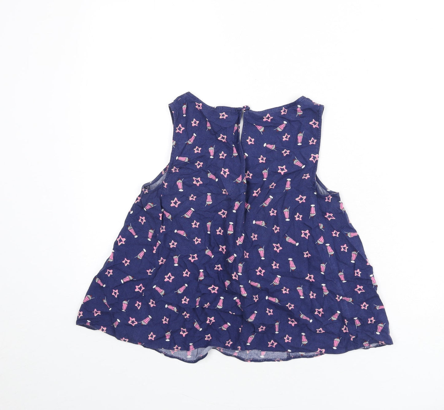 Womens UK Size 6 Henry Holland Blue Cropped Tank