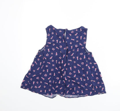 Womens UK Size 6 Henry Holland Blue Cropped Tank