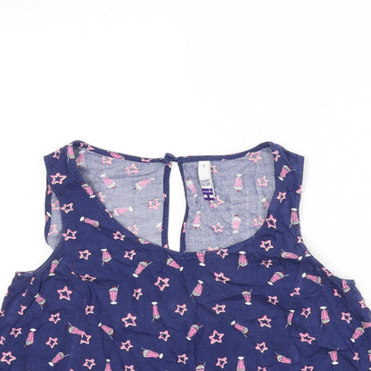 Womens UK Size 6 Henry Holland Blue Cropped Tank