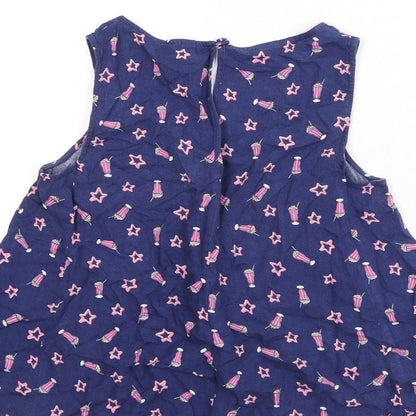Womens UK Size 6 Henry Holland Blue Cropped Tank