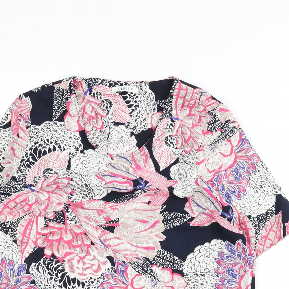 Womens UK Size 14 Classic Multicoloured Basic Blouse