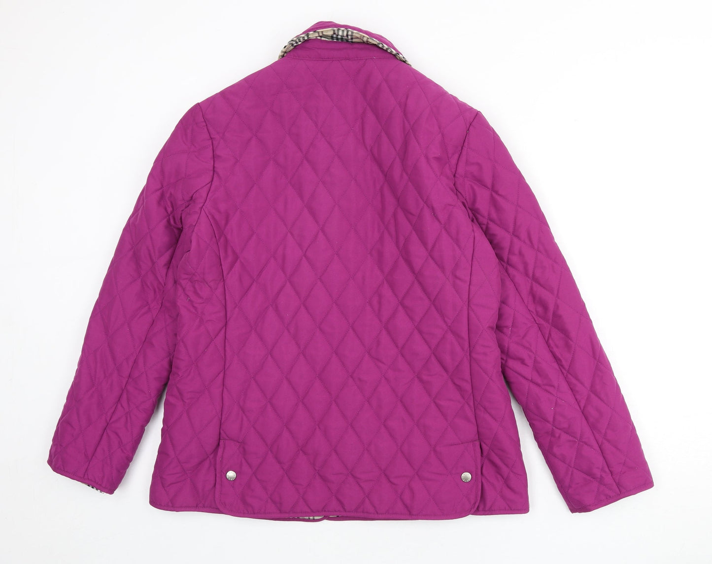 Womens UK Size 12 David Barry Purple Quilted Coat