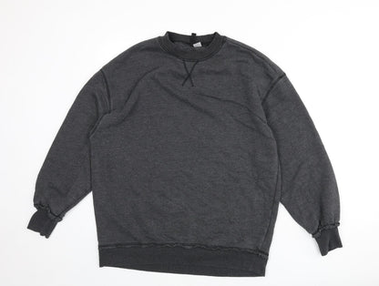 Divided Womens Grey Cotton Pullover Sweatshirt Size S Pullover