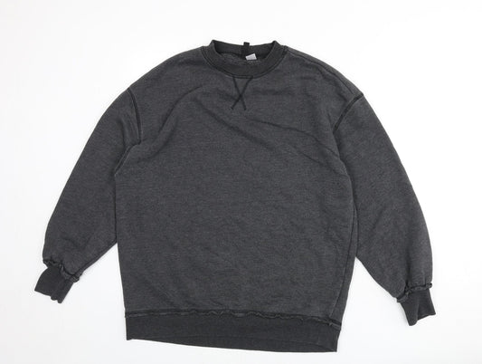 Divided Womens Grey Cotton Pullover Sweatshirt Size S Pullover