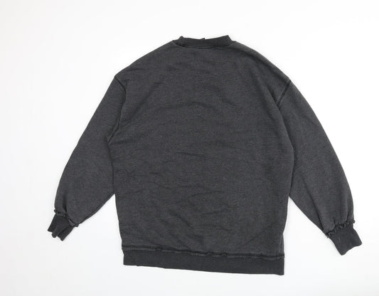 Divided Womens Grey Cotton Pullover Sweatshirt Size S Pullover