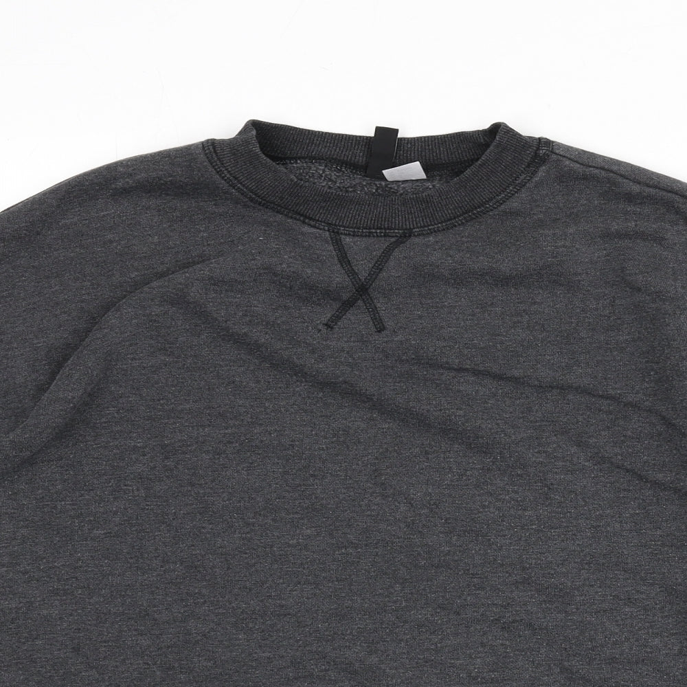 Divided Womens Grey Cotton Pullover Sweatshirt Size S Pullover