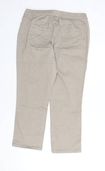 Womens UK Size 16 bpc Regular Fit  Beige Trousers