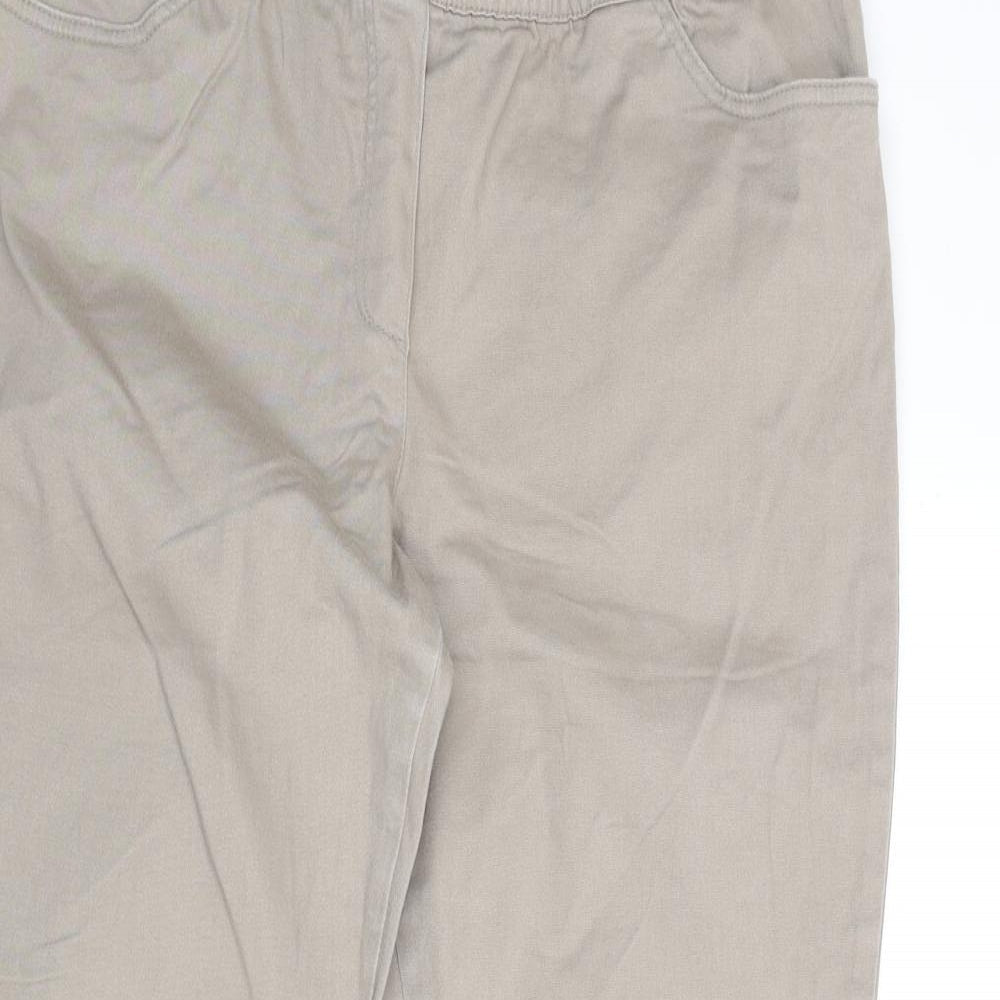 Womens UK Size 16 bpc Regular Fit  Beige Trousers