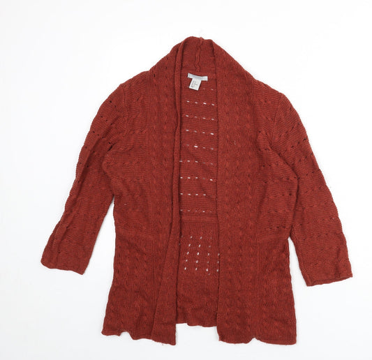 Womens UK Size M H&M Orange Cardigan Jumper