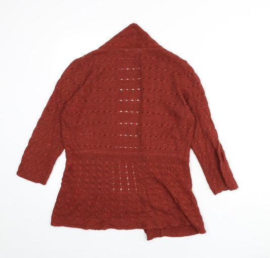 Womens UK Size M H&M Orange Cardigan Jumper