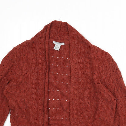 Womens UK Size M H&M Orange Cardigan Jumper