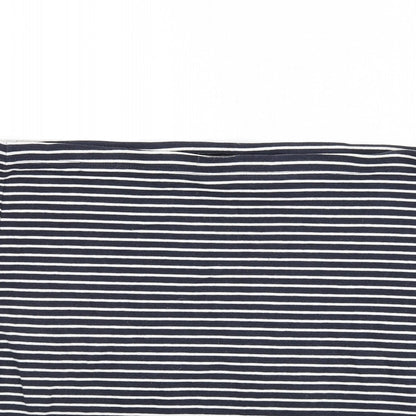 H&M Womens Blue Striped Cotton Bandage Skirt Size L