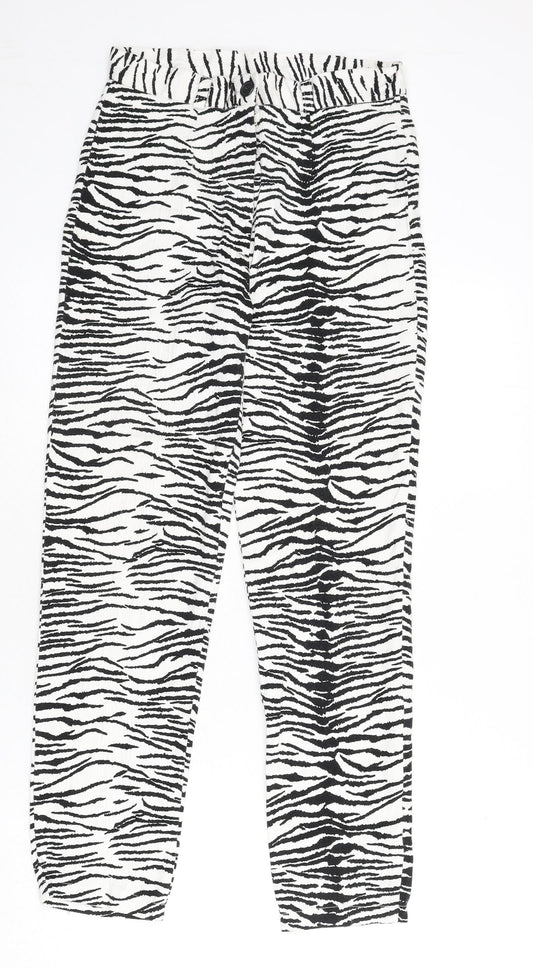 Womens UK Size 14 Miss Selfridge Regular Fit  White Trousers