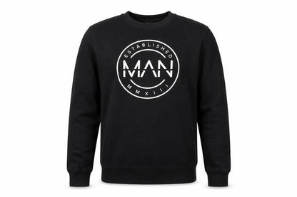 Mens UK Size L Boohoo Black Pullover Sweatshirt