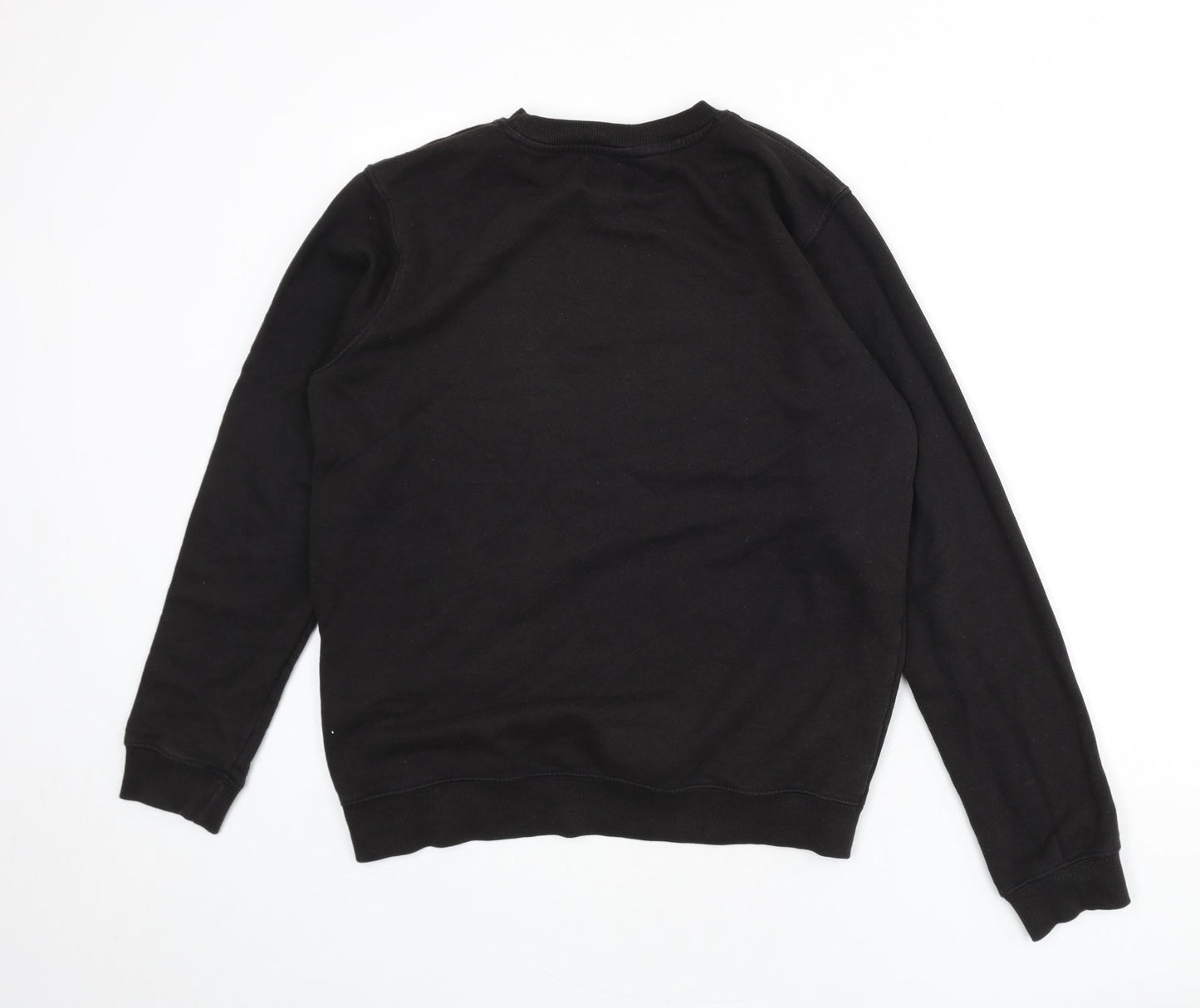 Mens UK Size L Boohoo Black Pullover Sweatshirt