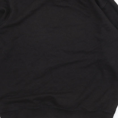 Mens UK Size L Boohoo Black Pullover Sweatshirt