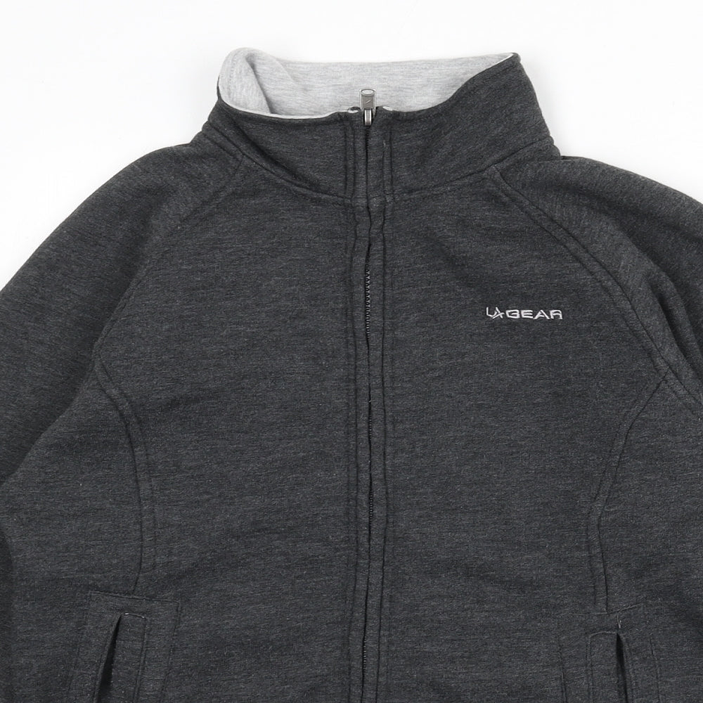 Womens UK Size 10 LA Gear Grey Full Zip Sweatshirt