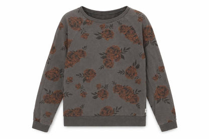 VANS Womens Grey Floral Cotton Pullover Sweatshirt Size S Pullover