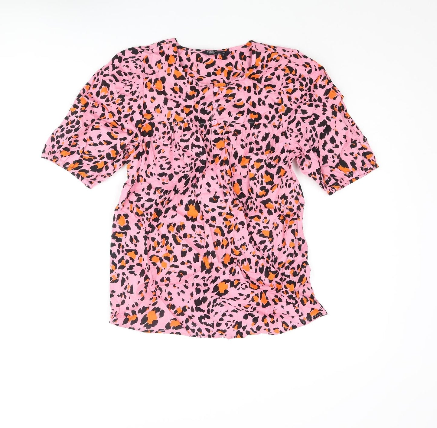 Womens UK Size 6 Marks and Spencer Pink Basic Blouse
