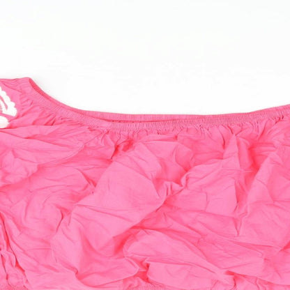 Womens UK Size 18 Marks and Spencer Pink Cropped Blouse