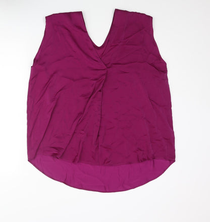 Womens UK Size 2 Marks and Spencer Purple Camisole Blouse