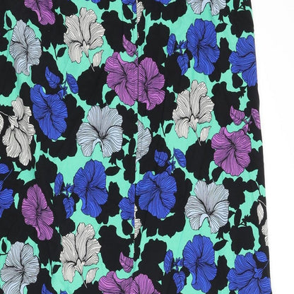 Marks and Spencer Womens Multicoloured Fair Isle Cupro Wrap Skirt Size 20 Zip