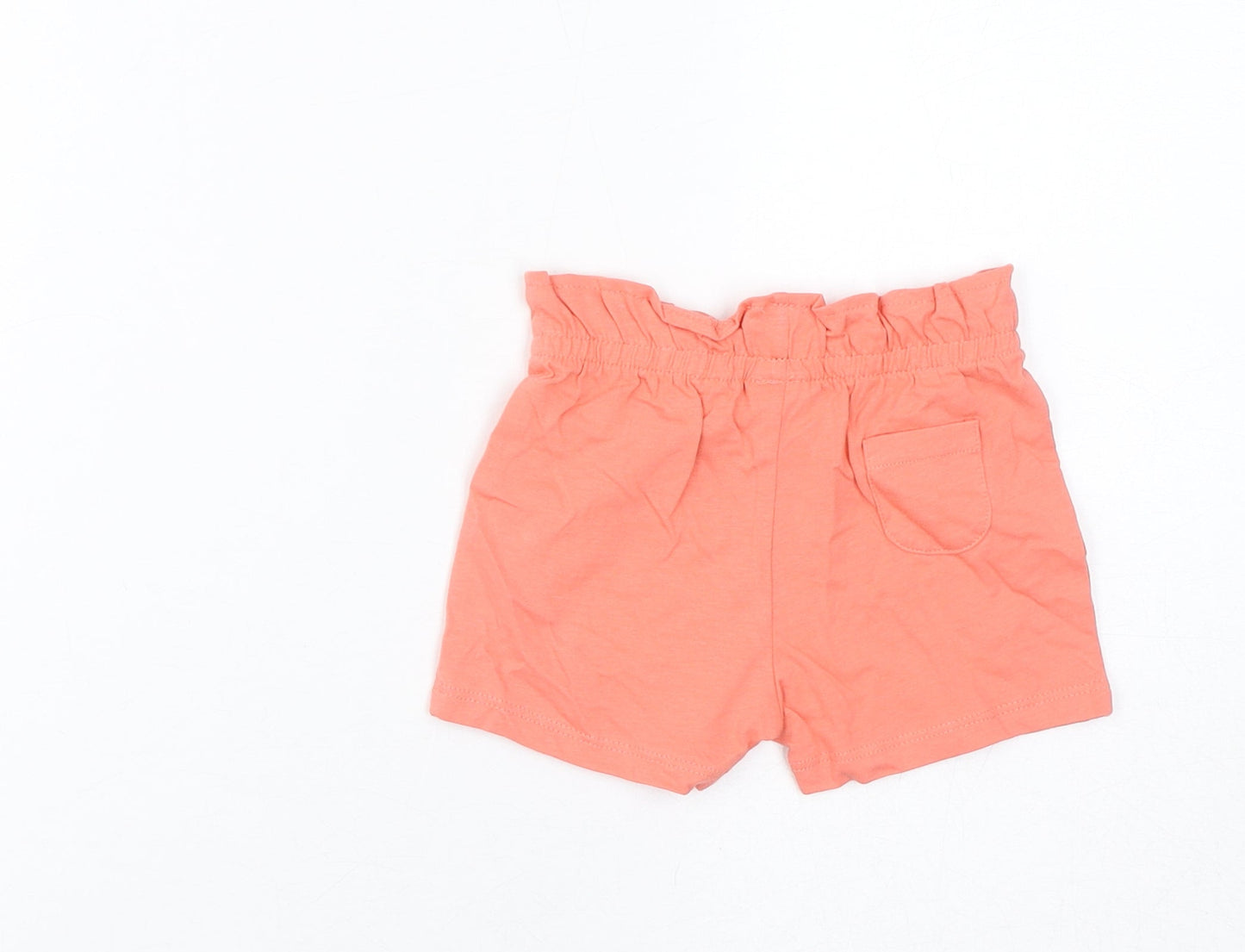 Marks and Spencer Baby Pink Cotton Cropped Trousers Size 6-9 Months Pullover - Shorts