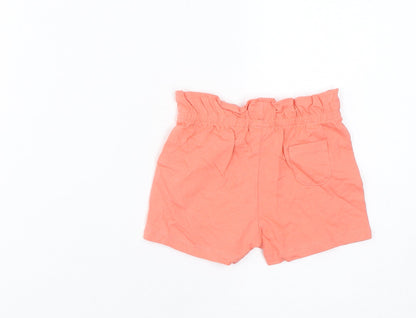 Marks and Spencer Baby Pink Cotton Cropped Trousers Size 6-9 Months Pullover - Shorts