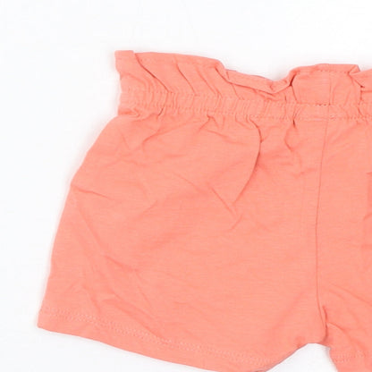 Marks and Spencer Baby Pink Cotton Cropped Trousers Size 6-9 Months Pullover - Shorts