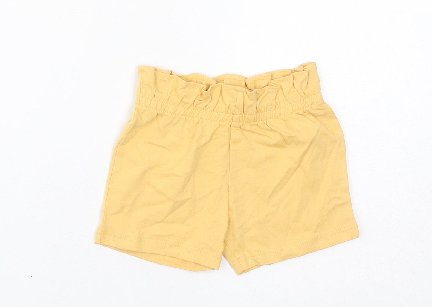 Marks and Spencer Baby Yellow Cotton Cropped Trousers Size 6-9 Months Pullover