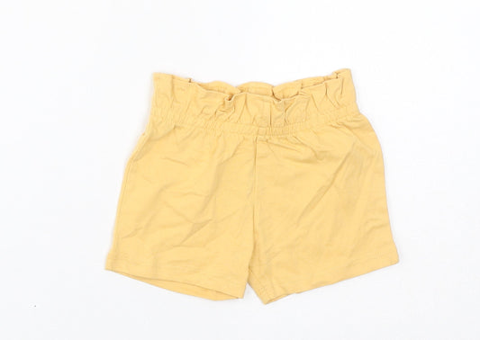 Marks and Spencer Baby Yellow Cotton Cropped Trousers Size 6-9 Months Pullover