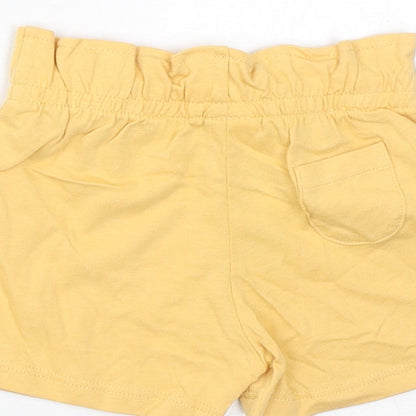 Marks and Spencer Baby Yellow Cotton Cropped Trousers Size 6-9 Months Pullover