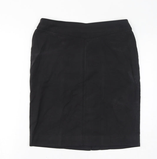 Brook Taverner Womens Black Polyester Straight & Pencil Skirt Size 12 Zip