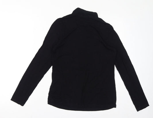 Womens UK Size 12 Monsoon Black Basic T-Shirt