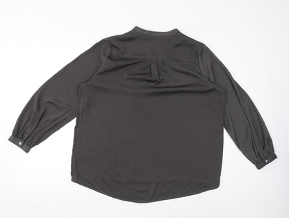 Womens UK Size 14 Marks and Spencer Grey Basic Blouse