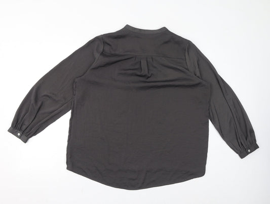Womens UK Size 14 Marks and Spencer Grey Basic Blouse